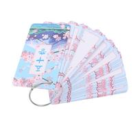 Kisangel 1 Set Gojūon Practice Book Japanese Vocabulary Cards for Beginners Portable Ring Bound Learning Tool Simplified Japanese Language Study Aid present for Aspiring Learners