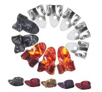 Kisangel 1 Set Metal and Plastic Finger Pick for Guitar Players for Beginners and Enthusiasts Enhances Sound Quality Durable Design with Fit Random Color