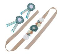 Kisangel 1 Set Mommy Sash Floral Shower Decoration with Corsage for Shower Photo Props and Party Supplies Personalize Your Celebration
