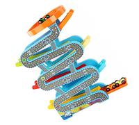 Kisangel 1 Set Multi Layer Sliding Track Car Educational Glider Plaything for Boys Ages Design to Enhance Creativity Imagination Slope Track for Speed Fun