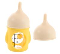 Kisangel 1 Set Puppy Feeding Bottles - 20 ml/0.7oz Reusable Pet Pacifier Bottle for Baby Kitten Nursing - Gentle Flow Mini Pet Feeder for Newborn Small Animals Yellow