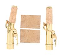 Kisangel 1 Set Soprano Saxophone Necks with Cork Sheets Bend Straight Accessories for Enhanced Playing Comfort Stability