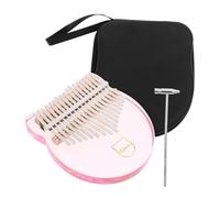 Kisangel 1 Set Thumb Finger Piano Decor Instrument Hand Fingertip Fingers Adult Portable Lap 17 Keys Finger Piano Adornment for Beginners Pink Metal