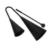 Kisangel 1 Set Traditional Double Trumpet Cowbell Instrument with Stick Percussion Musical Instrument for Rhythm Lightweight and Portable Design for Performance and Practice