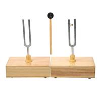 Kisangel 1 Set Tuning Fork with Hammer and Base Precision Metal Tuning Fork for Physical Acoustic Experiments and Educational Use
