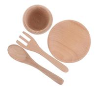 Kisangel 1 Set Wooden Kitchen Playset Complete Cooking Accessories Set for Pretend Play with Realistic Utensils Plates Dishes Montessori Sensory for Enhance Dexterity and Imagination