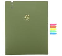 Kisangel 1 Sets Portable A4 Music Score Folder Writable Plastic File Choir Binder Holders with Page Markers Stickers for Sheet Music Document Accessories
