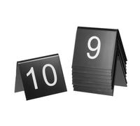 Kisangel 10 pcs Acrylic Triangle Number Evidence Markers for Crime Scene Identification Black and White Design Multipurpose for Detective Clue Games and Theme Party Decorations