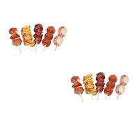 Kisangel 10 pcs Fake Grill Meat Skewers Play Bbq for Pretend Play Lifelike Barbecue Strings for Educational Games Photography Props Party Decorations and Home Kitchen Display