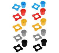 Kisangel 10 Sets of Rubber Microphone Anti-drop Protection Rings with Four-corner Shockproof Design, Universal Mic Accessories for Stage Performances and Conference Rooms