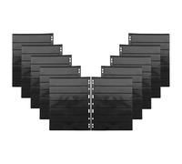 Kisangel 10 Sheets Double-sided Pvc Stamp Album Pages with Black Background Stamp Stock Pages for Collectors Coin Holder Suitable and Banknote Storage