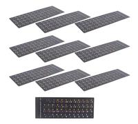 Kisangel 10 Sheets of Reusable Keyboard Covers with Multi-language English, Hebrew, and Russian Letters, Pvc Material Protects Laptop and Notebook Keys from Grime and Stains with Precise