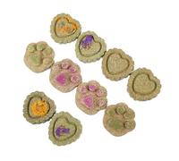 Kisangel 10 Treats Fresh Grass Cakes for Bunny Chinchilla Guinea Pig Hamster Mice Exercise Toys