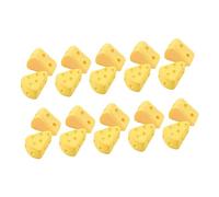 Kisangel 100 Pcs Fake Artificial Cheese Cake Models Miniature Photography Props Yellow Party Dessert Decor Cake Display Simulation for Home Kitchen Bakery Office Shop