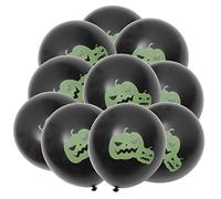 Kisangel 100pcs Glow the Dark Pumpkin Balloons for Halloween Party Supplies Premium Latex Halloween Decorations for Haunted Houses Bars and Festive Gatherings