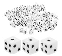 Kisangel 100pcs Multi Sided Funny Dice for Board Games Party Props Math Learning Material for Gatherings Home and Bar Entertainment