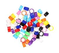 Kisangel 100pcs Pigeon Foot Bands Leg Rings Clip Identification Ring for Birds Plastic