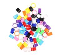 Kisangel 100pcs Pigeon Foot Rings Identification Bands Size 8#-7 Mixed Colors Plastic Cuff Rings for Bird Leg Marking Suitable for Racing Pigeons and Birds