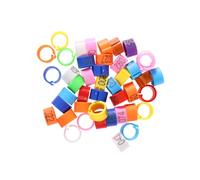 Kisangel 100PCS Plastic Bird Identification Rings Opening Foot Bands for Parrots Pigeons Cockatiels and Birds