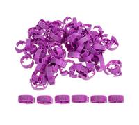 Kisangel 100pcs Plastic Poultry Leg Rings Reusable Easy to Use Serial Number Identification Bands for Poultry Operations Management