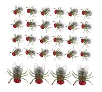 Kisangel 100pcs Realistic Plastic Insects for Halloween Pranks Simulated Flies and Bugs for Haunted House Decoration Creepy Party Props Compact Lightweight Bug Models