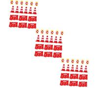 Kisangel 108 pcs Educational Traffic for Aged Includes Red Cones Water Barriers Yellow Crash Buckets Interactive Road Construction Play for Learning Traffic Rules and Developing Motor