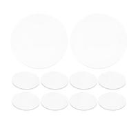 Kisangel 10pcs 1/8" Round Sheets, 3.9 Inch Diameter Clear Acrylic Circle, Round Cake Disc Sheets, Acrylic Backdrop Table Top Coasters