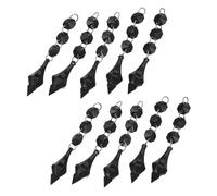 Kisangel 10pcs Acrylic Crystal Chandelier Pendants DIY Parts Irregular Cone Prism Beads for Decorative Lighting Sparkling Suncatcher Crystals with Stable Construction Easy to Install