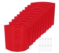 Kisangel 10pcs Adjustable Red Leader Armbands for Soccer Team Captains, Cotton Fabric Material with Easy to Use Design, for Parades and Outdoor Sports Activities