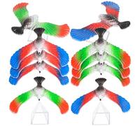 Kisangel 10Pcs Balance Bird for, Gravity Eagle Finger Balancing Set, Colorful Educational Balance Physics for Cognitive Skill Development and Stem Learning Random Color Random Color