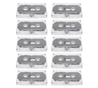 Kisangel 10pcs Blank Cassette Tapes Clear Empty Audio Tape for DIY Recording Music Speech Messages Retro Vintage Style