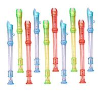 Kisangel 10pcs Boy Girl's Early Education Clarinet Musical Instrument Beginner Practice Flute for Boys and Girls Music Toy Random Color