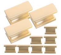 Kisangel 10pcs Brushed Brass Cabinet Pull Handles Single Furniture Knobs for Wardrobe Dresser Drawer Kitchen Bedroom Metal Construction