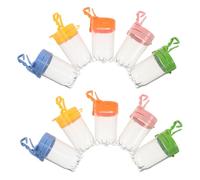 Kisangel 10pcs Bug Observation Containers with Clear Plastic Flip Lids Portable Insect Rearing Boxes for Science Learning Backyard Exploration Nature Study Specimen Collection Kit in