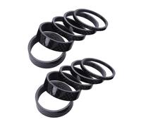 Kisangel 10pcs Carbon Fiber Bicycle Headset Spacers Kit with Washers Lightweight Stem and Front Fork Spacers for Mountain and Road Bikes Anti-vibration
