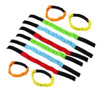 Kisangel 10pcs Colorful Elastic Legged Race Bands Stretch Straps for Outdoor Team Relay Games Family Fun and Cooperation