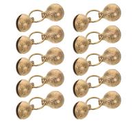 Kisangel 10Pcs Copper Pet Collar Bells Tiger Head 22Mm Loud Dog and Cat Collar Pendants Charms for Puppy Safety Training and Festival Decoration