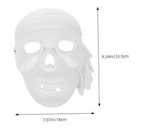 Kisangel 10pcs DIY Blank Pirate Masks Unpainted Paper Pulp Face Masks for Craft Painting Birthday Carnival Party Masquerade Accessories