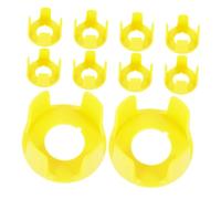 Kisangel 10pcs Emergency Stop Button Guard Cover Lightweight Protective Shield for Switch Button Protection Versatile Safety Cover for Industrial Equipment