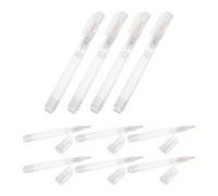 Kisangel 10pcs Empty Fillable Pen, Plastic Refillable Pen, White round Head, for Alcohol-based Inks and Acrylic Paints, Artists and Designers, Collaborative Art and Quick Sketches
