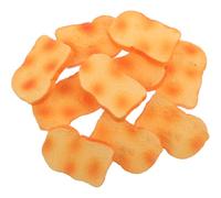 Kisangel 10pcs Faux Toast Model Sliced Bread Simulation Pvc Miniature Food Pretend Play Dollhouse Bread Prop for Kitchen Party Decoration
