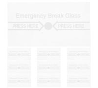 Kisangel 10pcs Fire Alarm Switch Cover - 3x1.5 Inch Rectangle Emergency Break Glass Replacement - Clear Manual Alarm Glass Panel with Markings for Buildings