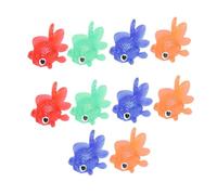 Kisangel 10Pcs Floating Goldfish Lifelike Soft Aquarium Ornaments Educational Bathing Playthings for Hand-eye Coordination Development