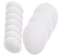 Kisangel 10pcs Foam Simulated Egg Models Realistic Decorative Faux Eggs for Kitchen Decor Easter Craft Display