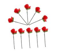 Kisangel 10pcs Folding Rose Flowers for Close Up Illusions Easy to Use Street Stage Gimmick Props for Bar Party Home Shows Versatile Folding Appearance Trick