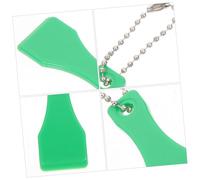 Kisangel 10Pcs Green Lottery Card Scratcher Tools Plastic Label Remover for DIY Scratch Cards and Sticker Cleaning Compact Lightweight Key Tool for Handy Use