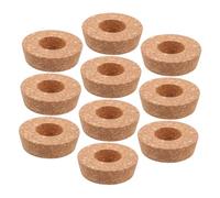 Kisangel 10pcs Hydroponic Vase Cork Lids with Center Hole Natural Wood Cork Stoppers for Plant Propagation DIY Hydroponics Glass Planter Caps Promote Root Growth and Nutrient Absorption