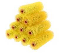 Kisangel 10pcs Large Texture Paint Roller Covers for Walls Embossed Sponge Brush for Household Wall Painting Flexible Patterned Finish Quick Coverage Efficient Exterior Treatment