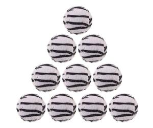 Kisangel 10pcs Leopard Print Fabric Balls Cat Toys Interactive Chew Balls for Indoor Cats Kitten Teasing Throw Chase Exercise Play