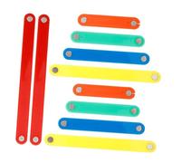Kisangel 10Pcs Magnetic Strips Math Manipulatives Educational Playset for Home School Use Enhance Spatial Reasoning Creativity with Assorted Lengths and Colors for Triangle Square Shapes